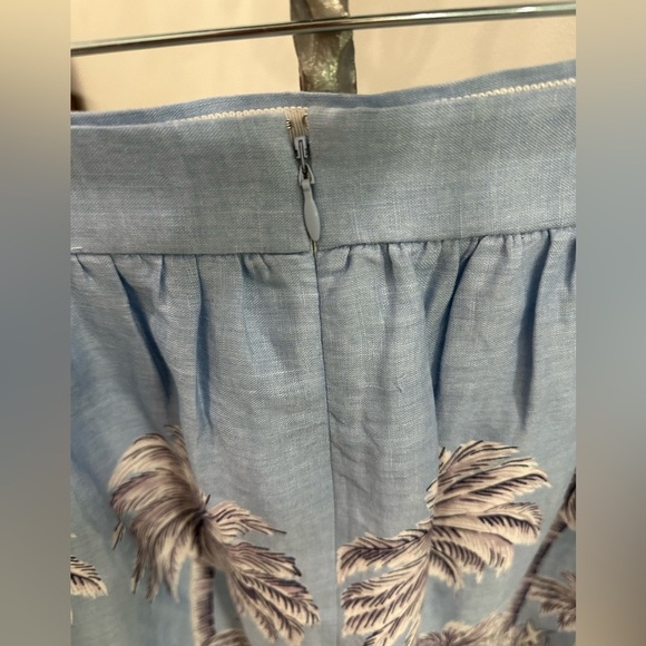 J. Crew Linen Skirt, Palm Tree Pattern, Size 10 - Picture 4 of 11
